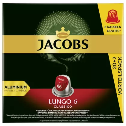 Cafea capsule Jacobs Nespresso Lungo Classico