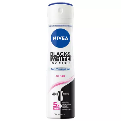 Deodorant spray NIVEA Antiperspirant Black Alb Invisible, 150ml