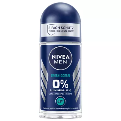 Deodorant Roll-on NIVEA Men Fresh Ocean Fara Aluminiu, 50ml